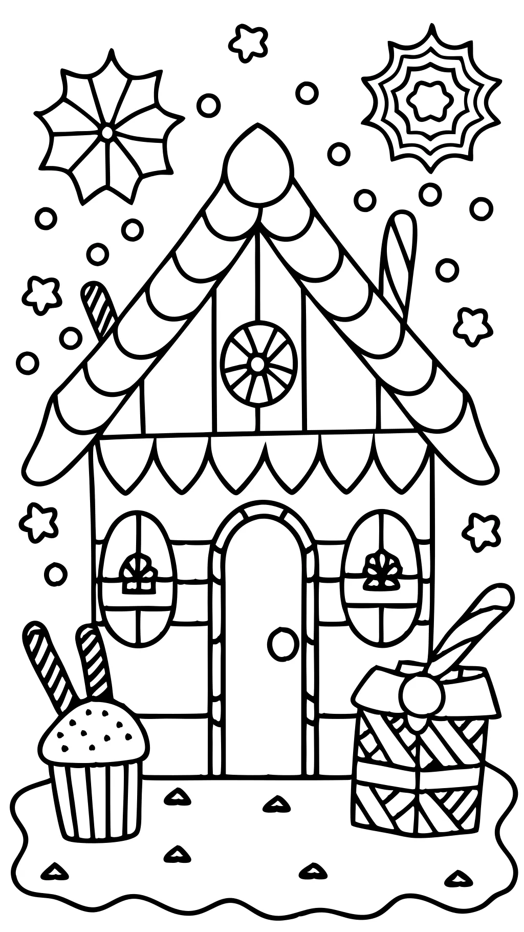 ginger bread house coloring pages